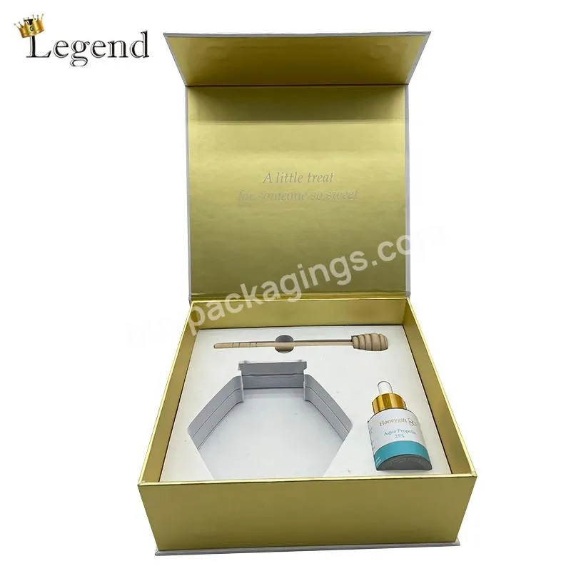 Manufacturer OEM Luxury Fancy Paper Cardboard Magnetic Boxes Bottle Jars Honey Packaging Box