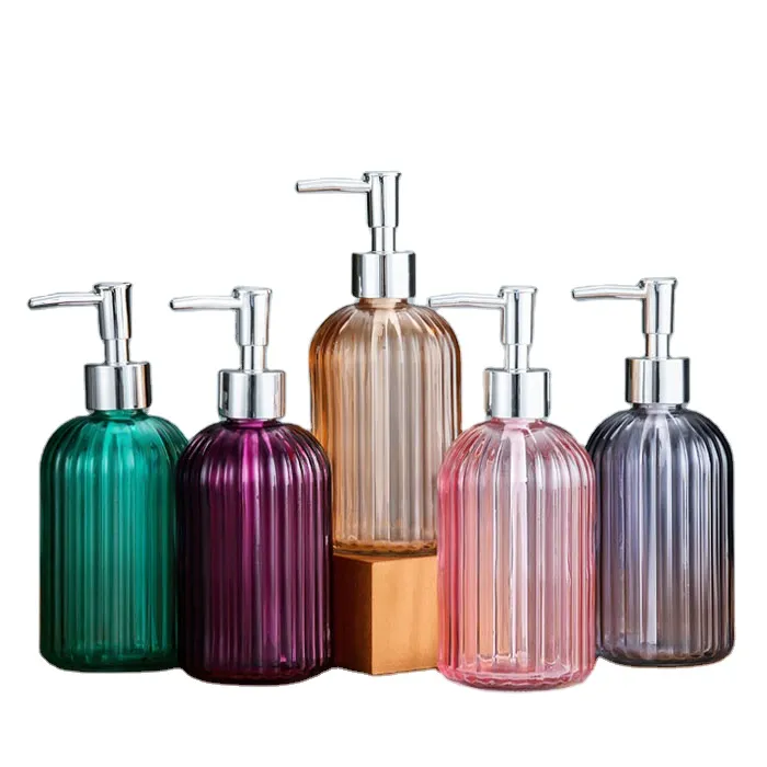 Manufacturer Supplier Electroplate  Exquisite Craft Colorful  High Quality Hand Sanitizer Glass Bottle