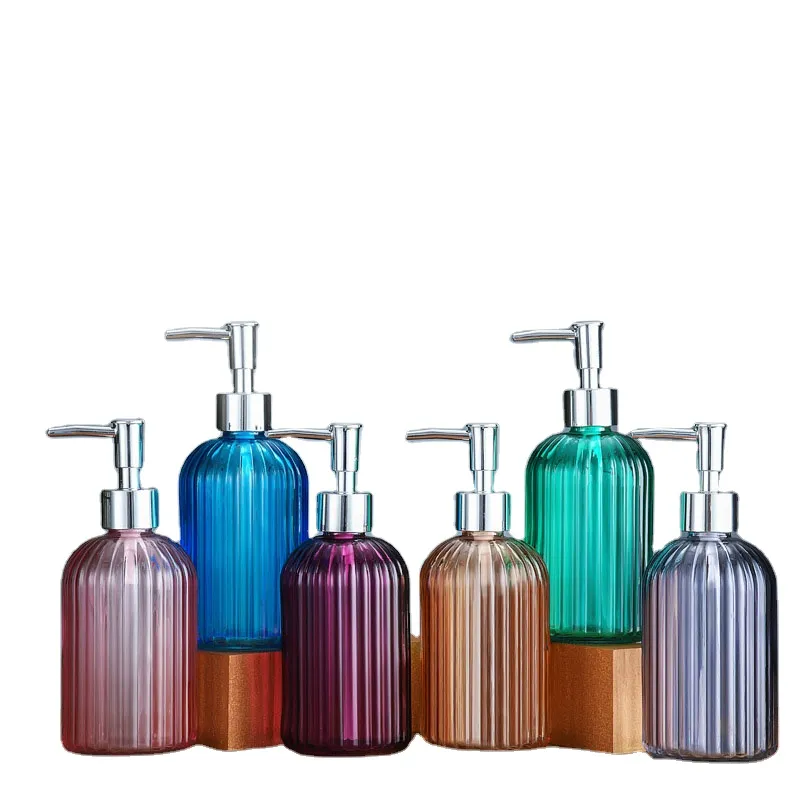 Manufacturer Supplier Electroplate  Exquisite Craft Colorful  High Quality Hand Sanitizer Glass Bottle