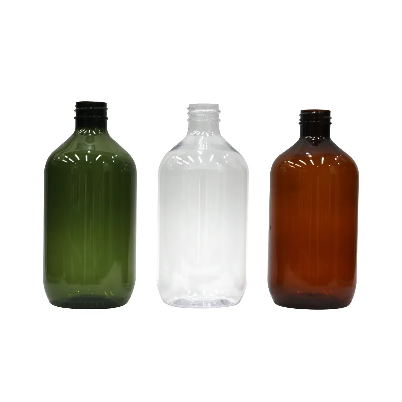 Manufacturer Supply 500ml PET Round Bottles For Cosmetics Shampoo Plastic bottles