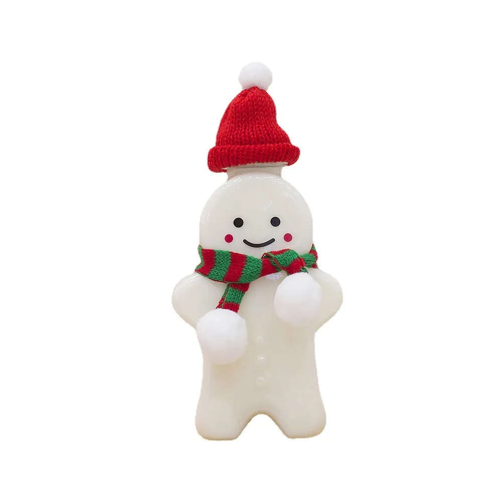 Manufacturer Wholesale Christmas Gingerbread Man  Milk Tea Cup For Commercial Plastic Bottle