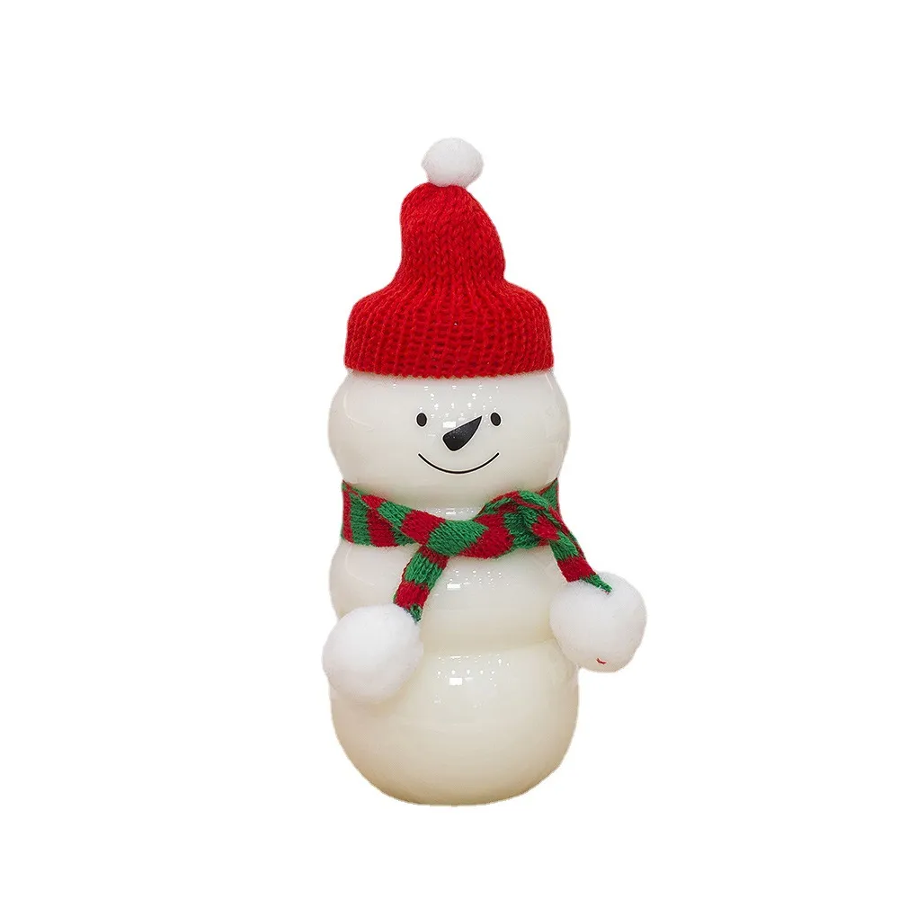 Manufacturer Wholesale Christmas Snowman Milk Tea Cup For Commercial Plastic Bottle