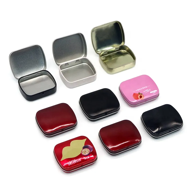 Manufacturer Wholesale Metal Hinged Mini Small Mint Candy Tin Box