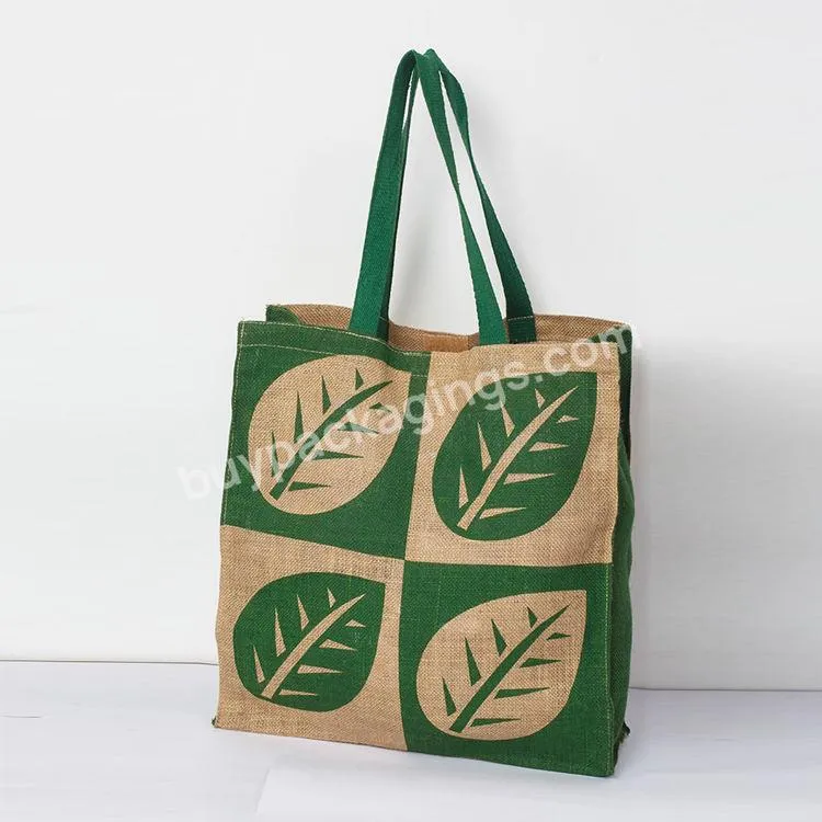 Manufacturers Waterproof Shopping In Japan Souvenir Beach Tote Green Black Grey Burlap Jute Ladies Bag From Bangladesh