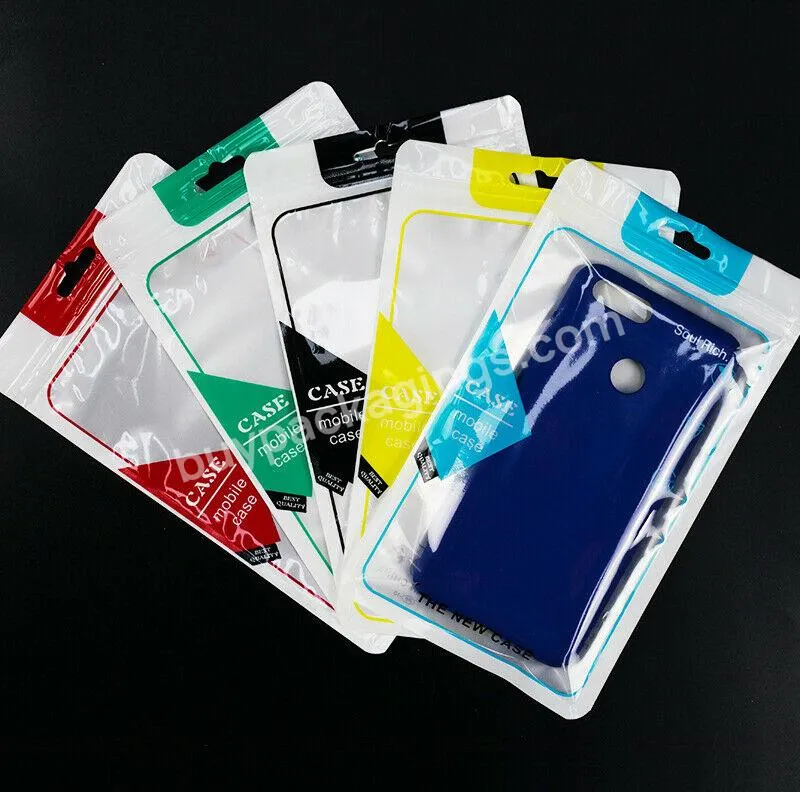 Matte/glossy/hologram Plastic Ziplock Bag Mobile Phone Case Self Sealing Phone Case Bag With Hang Hole