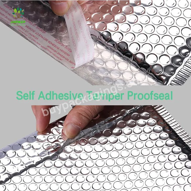 Metallic Silver Color Personalizzate 6 X 9 11x15 Bubble Mailer Polythene Bubble Mailers For Wig