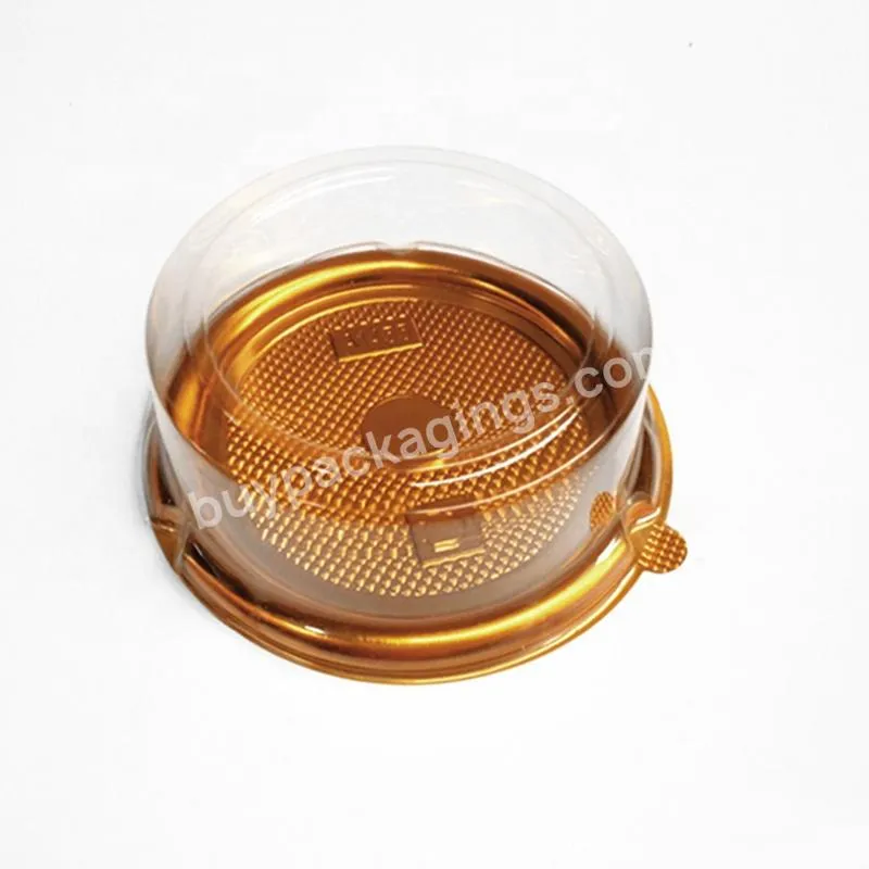 Mini Cake Box Container Transparent Design Pet Round Plastic 4 Inch Food Recyclable Accept