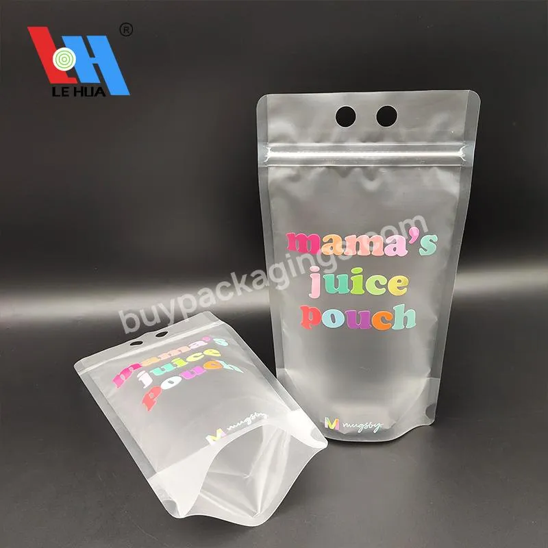 Mylar Transparent Stand Up Bags And Pouches With Ziplock For Liquid Juice/coffee