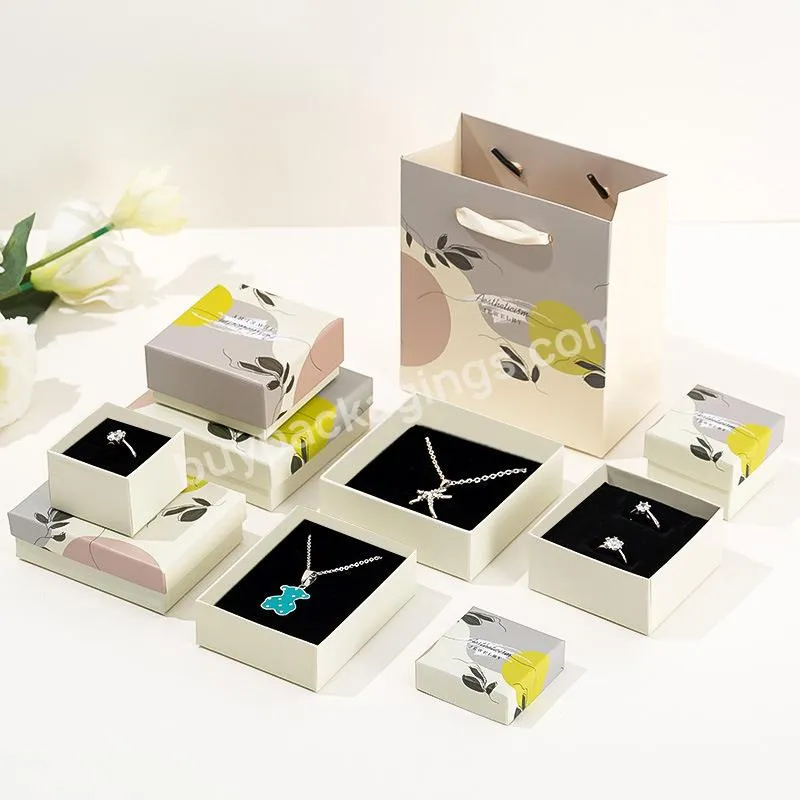 Necklace Ring Earring Bracelet Jewelry Packaging Box Custom Jewelry Box Drawing Package