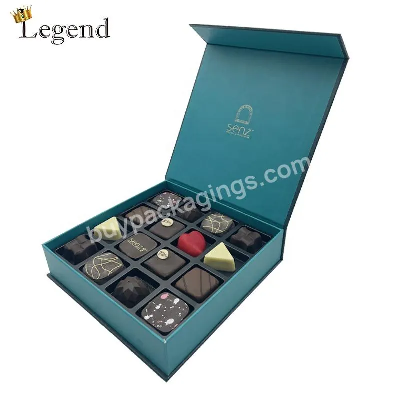 New Chocolate Empty Packing Box Gift Magnetic Packaging Cardboard Boxes with Dividers Luxury Custom Chocolate Box