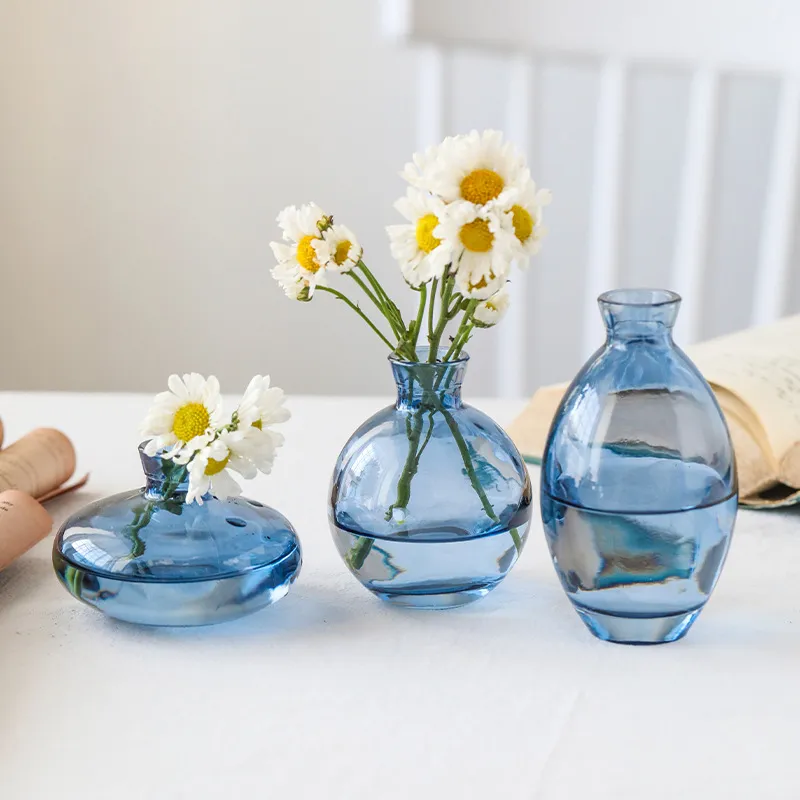 New Clear Glass Vases Irregular Shape Glass Bottle Glass Diffuser Bottle Aromatherapy Jar Container