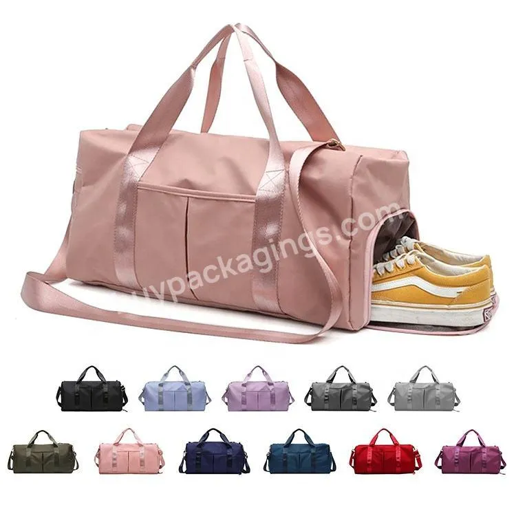 New Customized Logo Large Capacity Pink Duffle Bags Gym Women Waterproof Sports Travel Bag Small Duffel Bag