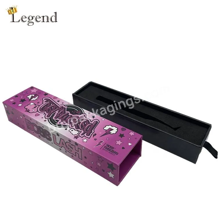 New Design Luxury Recycled Cardboard Drawer Gift Box Cosmetic Packaging Custom Tweezer Box