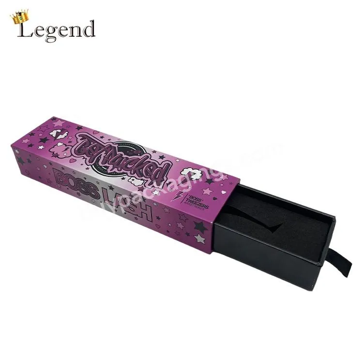 New Design Luxury Recycled Cardboard Drawer Gift Box Cosmetic Packaging Custom Tweezer Box