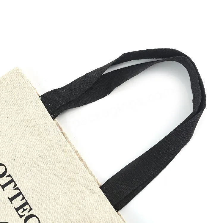 New Handle Canvas Bag Custom Print Promotional 100% Cotton Canvas Tote Bag