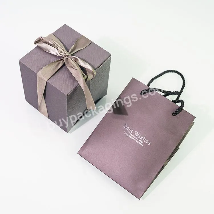 New Logo Printed Cardboard Jewelry Boxes Custom Velvet Leather Pouch Jewelry Bag With Box