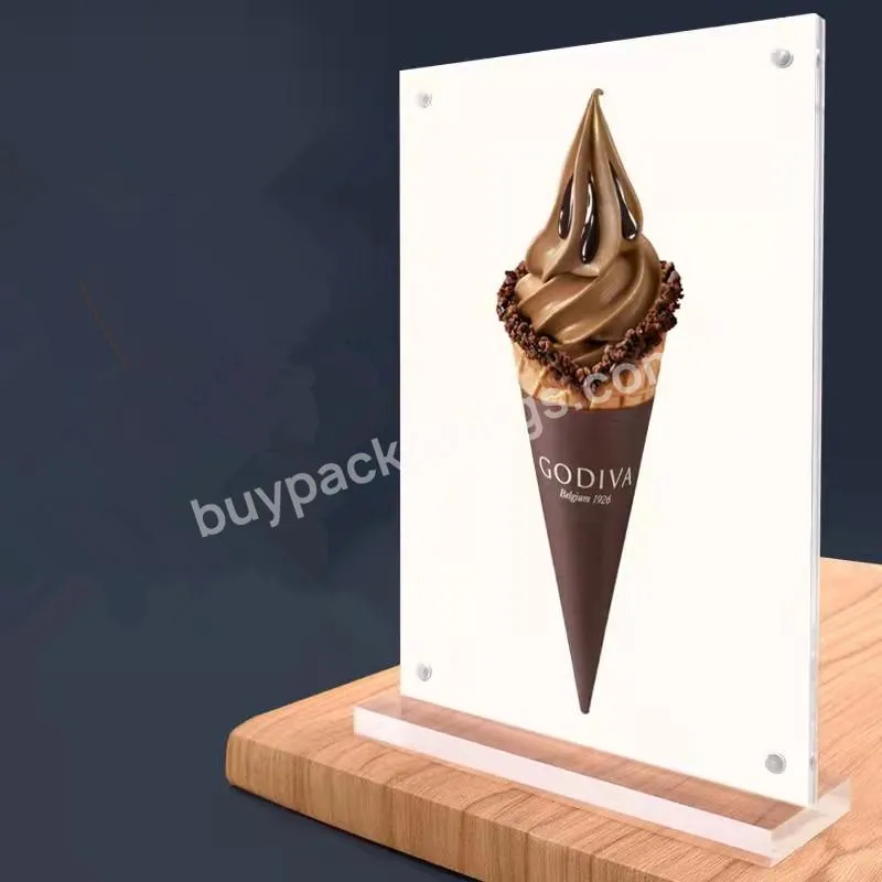 New Luxury A4 A5 A6 Clear Acrylic Perspex Pmma Poster Table Restaurant Menu Holder Tabletop Display Stand