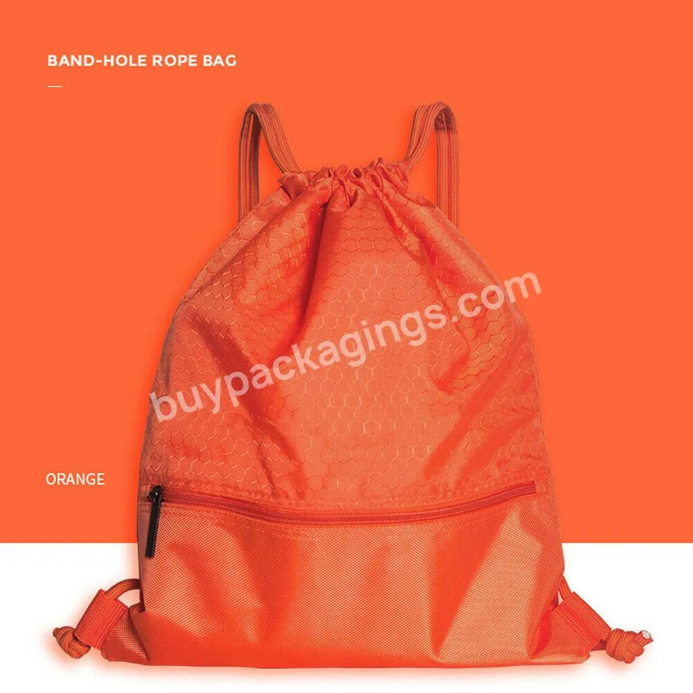 New Style Polyester String Drawstring Back Pack Cinch Sack Gym Tote Bag School Sport Bag