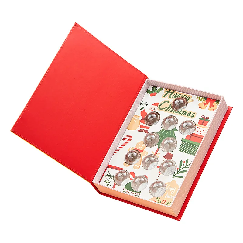 New Year's 12 chocolate packaging box creative book-style gift box with inner tray