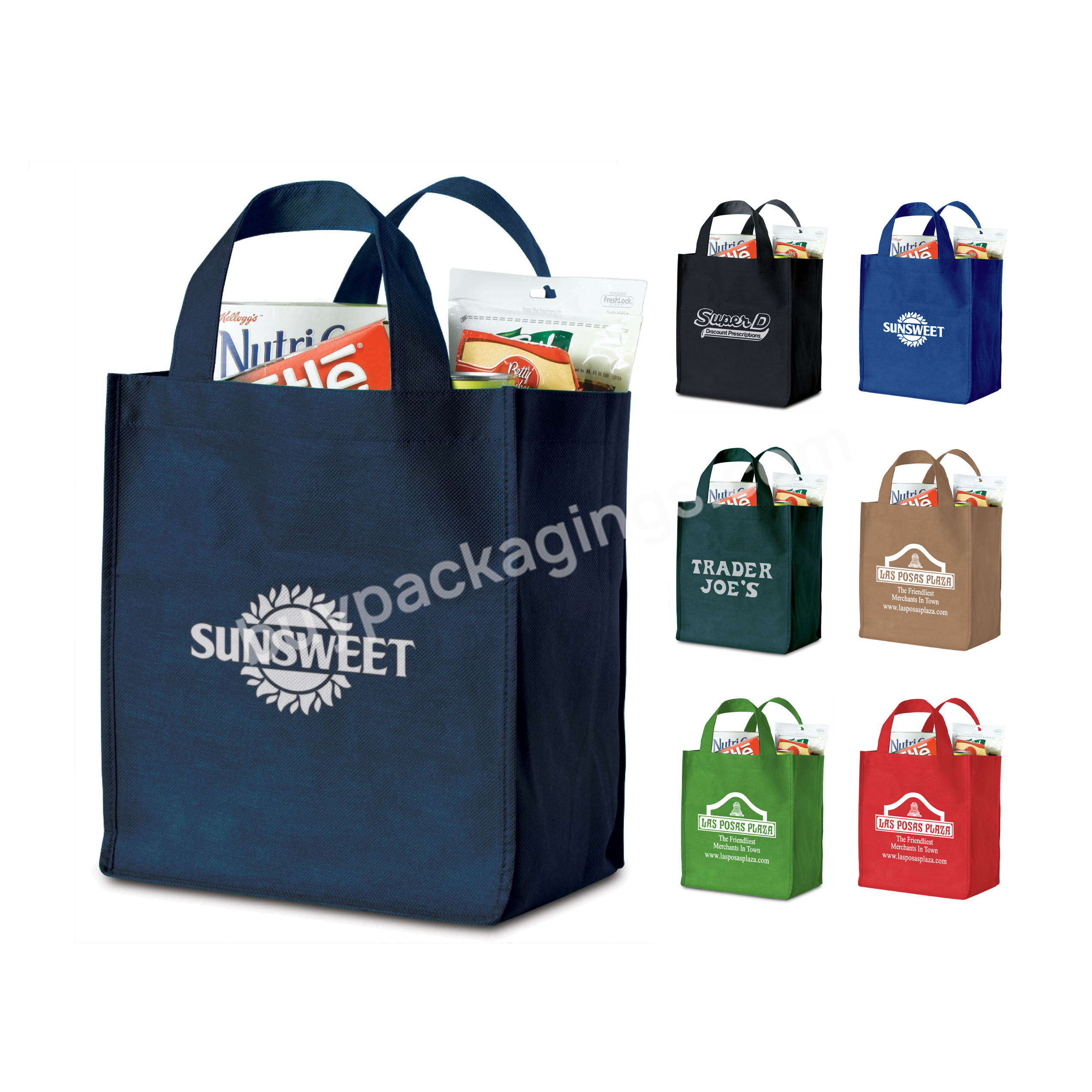 Non Woven Clothing Store Bag Eco-friendly Packaging Gift Shopping Bag With Customized Logo