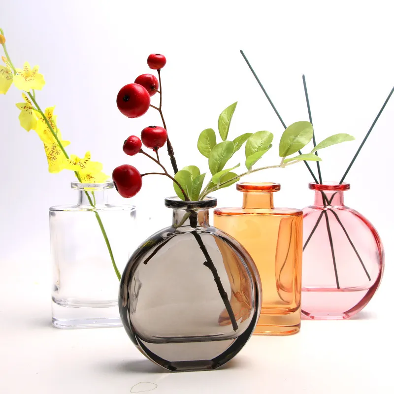 Nordic Creative Mini Glass Vase Crafts Tabletop Transparent Flowers Flower Arrangement Small Vase Living Room Decoration