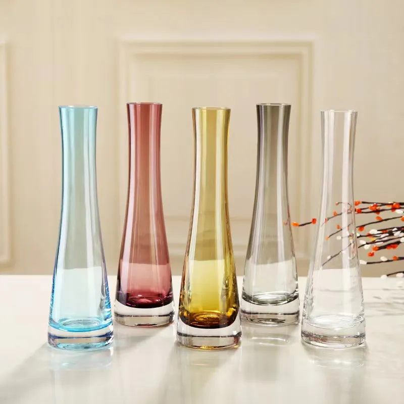 Nordic Decoration Creative Living Room Glass Vase Dining Table Mini Transparent Glass Vase