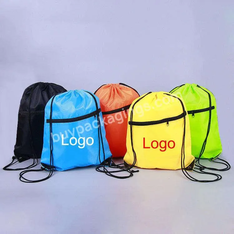 Nylon Drawstring Rucksack Bag Swimming School Pe Kit Students Backpack Waterproof Sport Gym Traveling Kids Adults Fitness