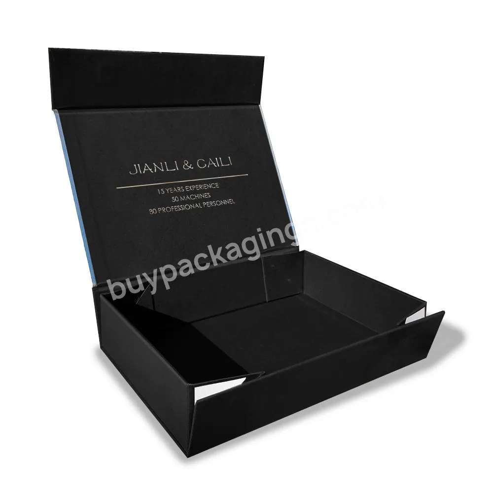 Odm Luxury Folding Magnetic Large Size Skin Care Packaging Paper Gift Box With Ribbon