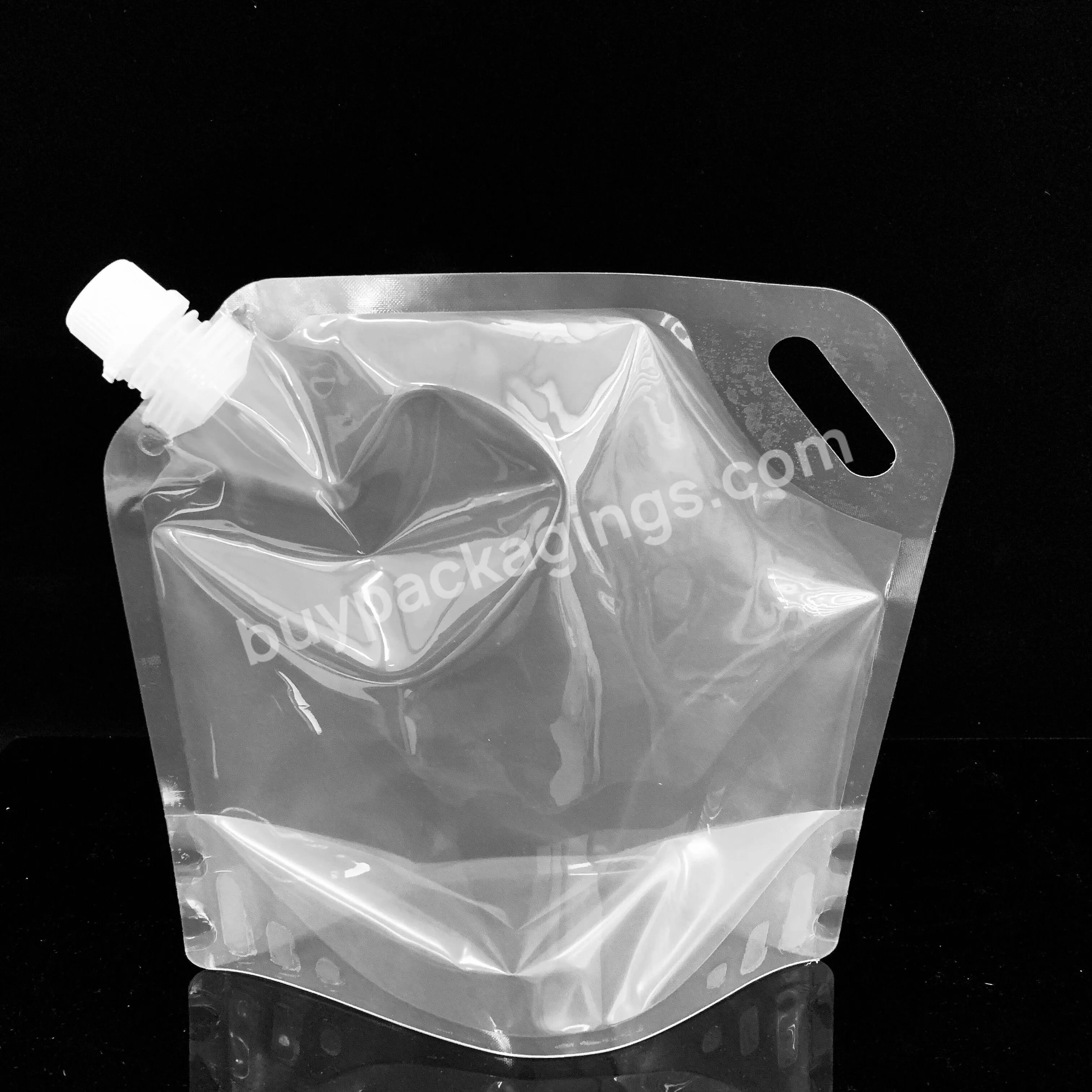 Oem Color Reusable 1l 2l 3l 5l Stand Up Collapsible Plastic Water Bag Liquid Container