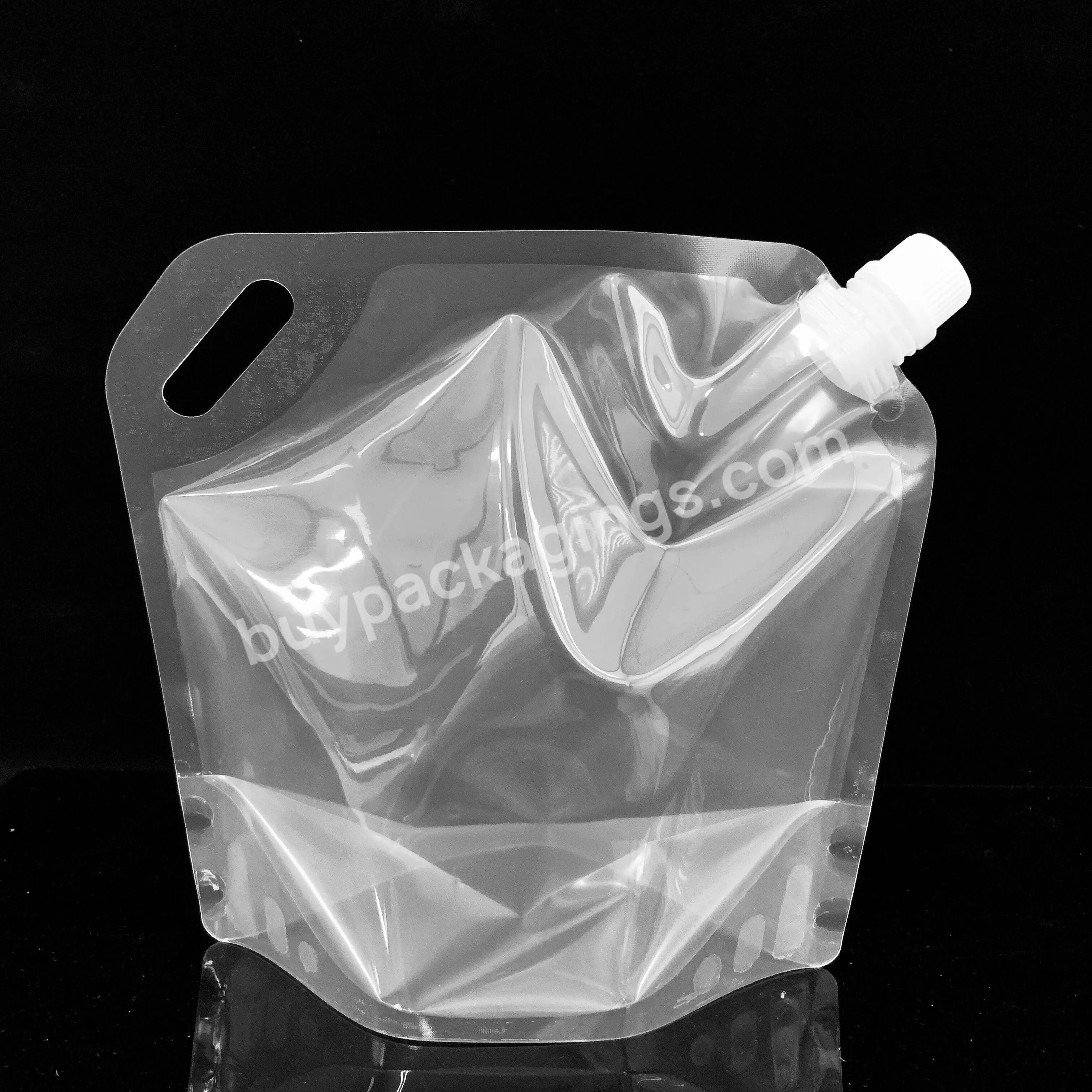 Oem Color Reusable 1l 2l 3l 5l Stand Up Collapsible Plastic Water Bag Liquid Container