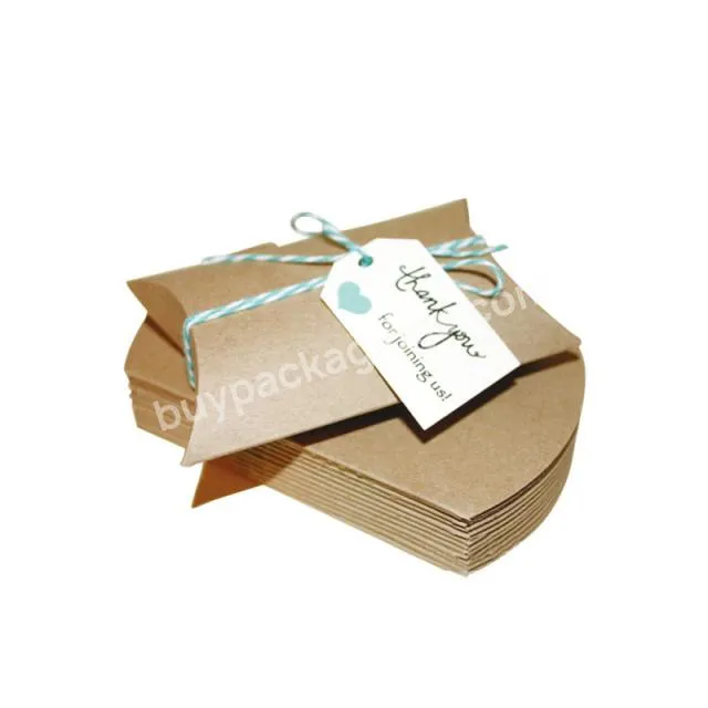 Oem Custom Kissenbox Cajas Almohada Kraft Paper Pillow Box