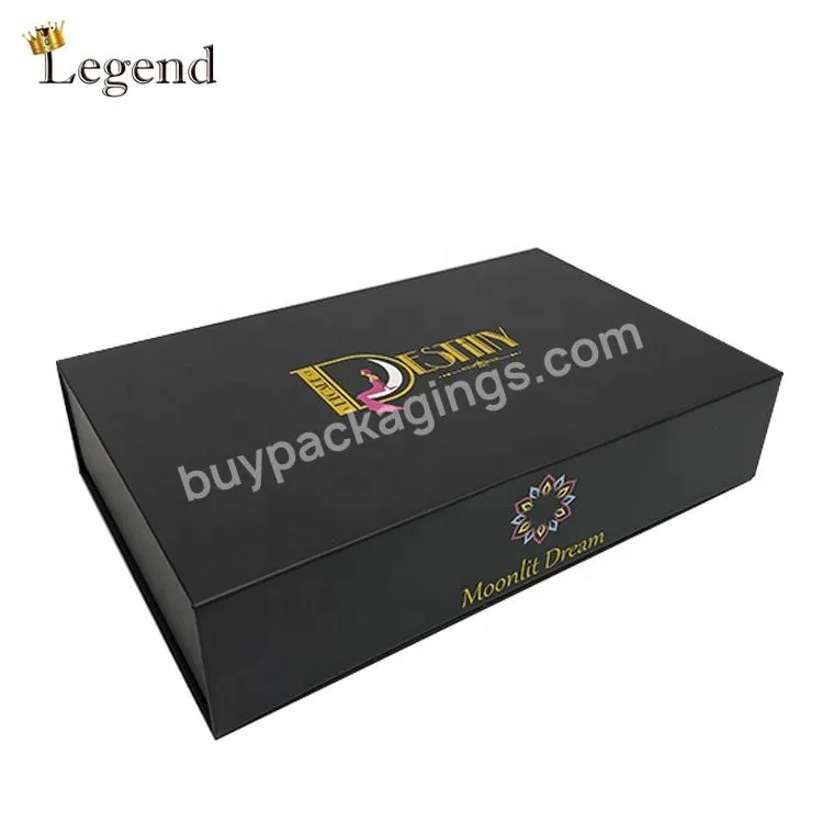 OEM Gold Logo Packing Boxes Luxury Full Color Printing Clothes Scarf Cardboard Packaging Custom Magnetic Gift Box