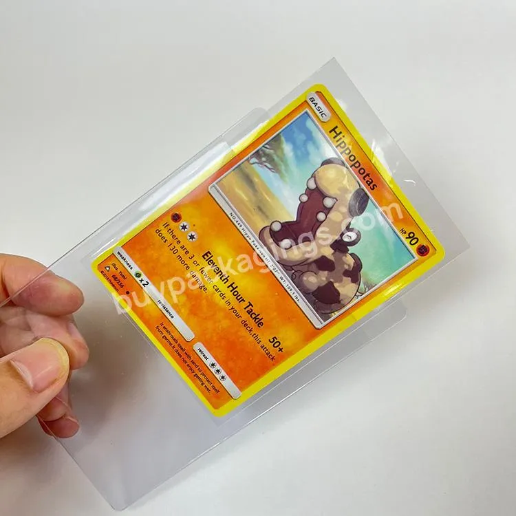 Oem Pvc Semi Rigid Games Sports Trading Card Saver Card Protector Sleeve Toploader - Buy Semi Rigid Toploader,Trading Card Sleeves Top Loader,Oem Trading Card Case Semi Rigid Trading.