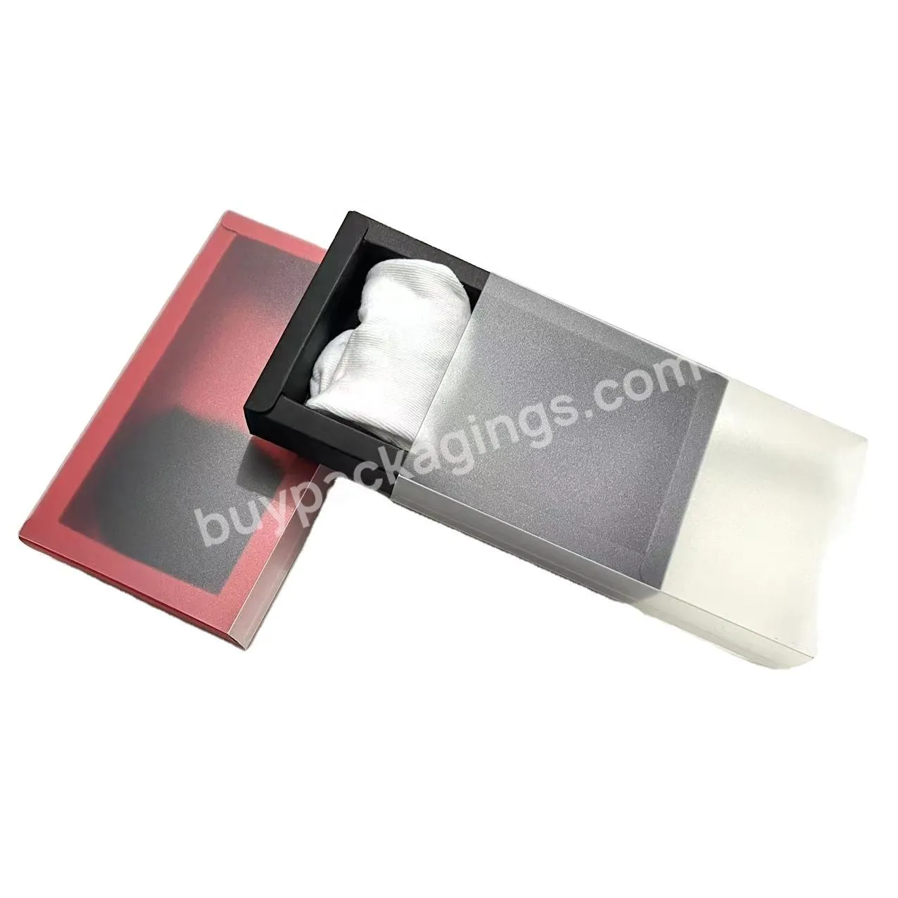 Oem Recycled Customized Printed White Black Red Paper Card Box Cardboard Paper Box Sock Gift Cosmetics Packaging Box