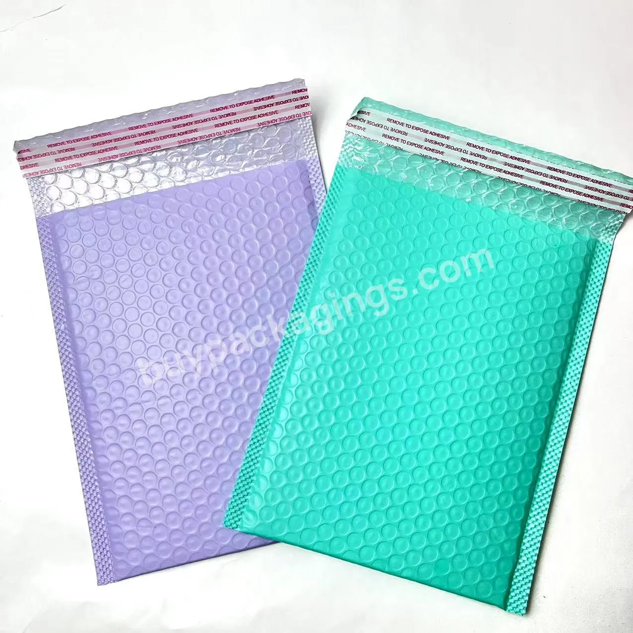 Oem Wholesale Custom Packaging Bubble Bags Green Poly Bubble Mailer Envelope Free Sample Mailing Bag For Clothing Shipping