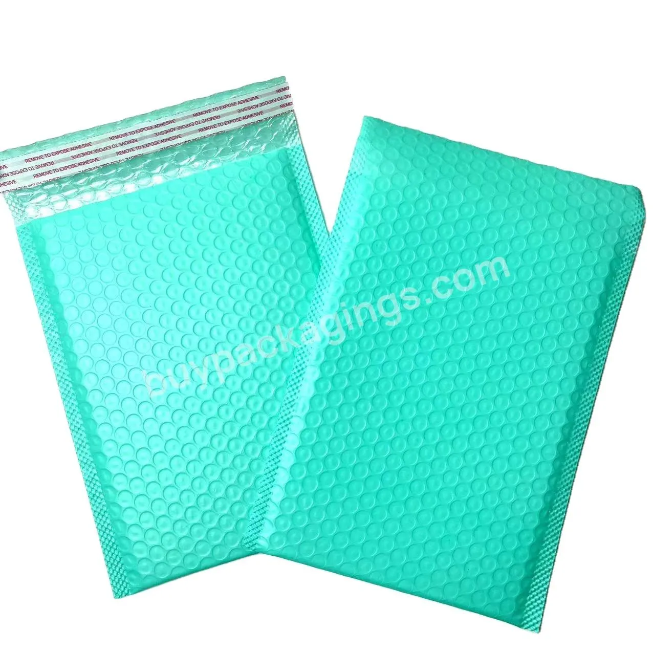 Oem Wholesale Custom Packaging Bubble Bags Green Poly Bubble Mailer Envelope Free Sample Mailing Bag For Clothing Shipping