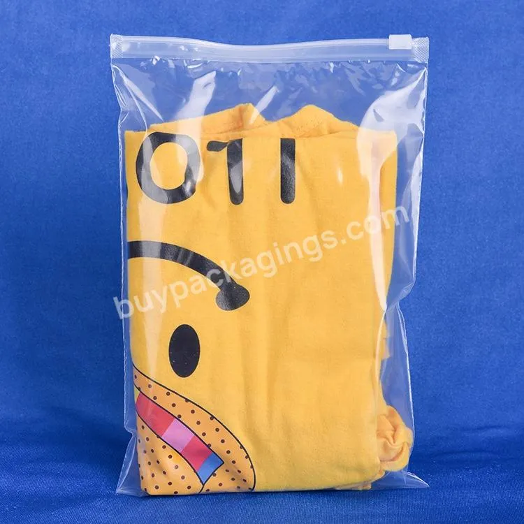 Oem Zipper Clothing Packaging Plastic Bags Bikini Swimwear T Shirt Custom Printed Logo Slide Zip Lock Packing Bag For Clothes