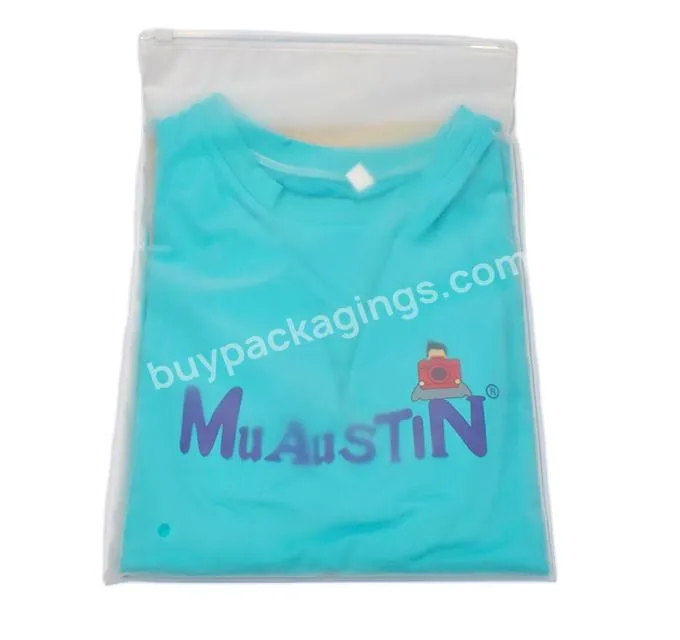 Oem Zipper Clothing Packaging Plastic Bags Bikini Swimwear T Shirt Custom Printed Logo Slide Zip Lock Packing Bag For Clothes