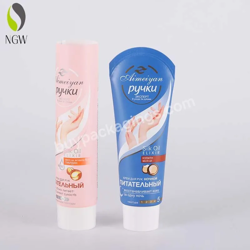 Oem/odm 60g80g100g120g Pe Tube Empty Plastic Soft Tube Packaging Cosmetic Soft Tube For Hand Cream With Flip Cover