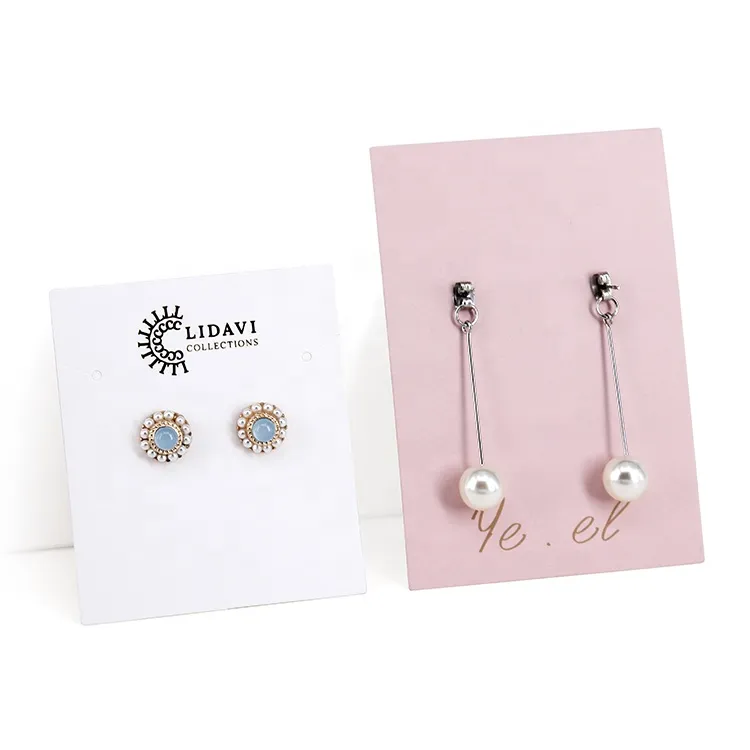 Offset Printing Paper Material Earring Necklace Card Jewelry Display Card