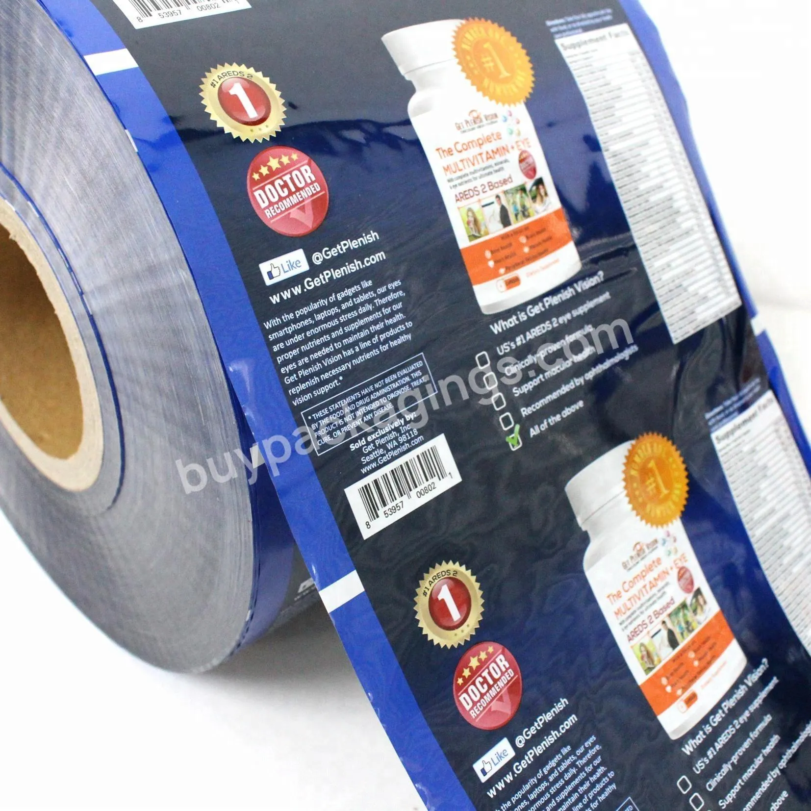 Opaque Transparency Pe/al/opp/cpp/ny/pet/matt Material Sachet Packaging Film Roll