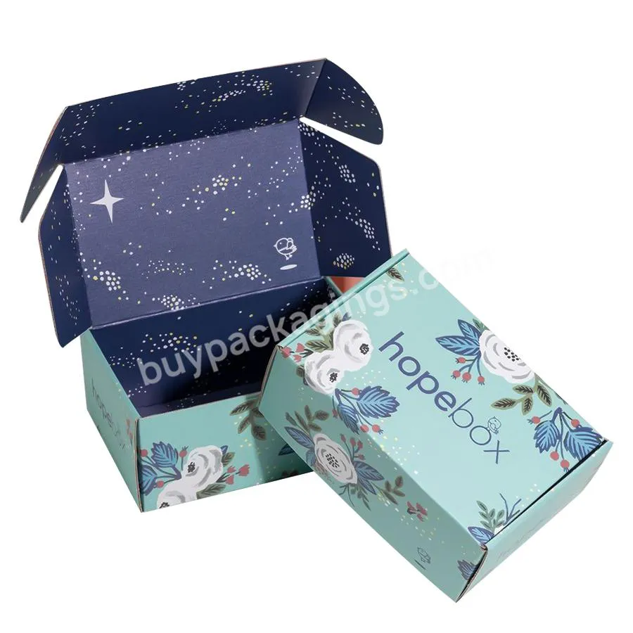 Origami Box Clothing Lingerie Cardboard Package Custom Logo Small Carton Black Corrugated Shipping Box