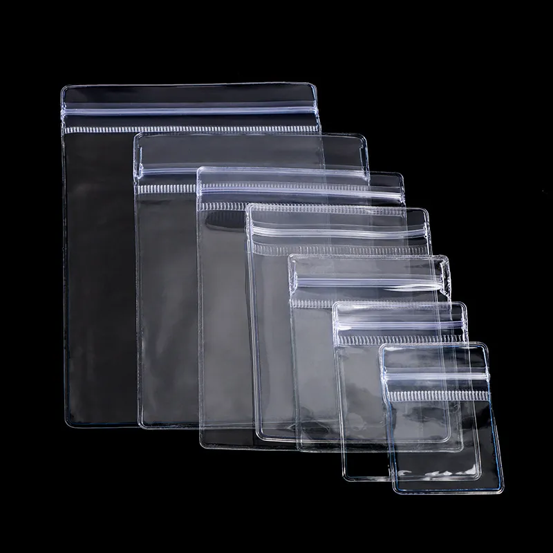 Ornaments Accessories Jewelry Packaging Plastic Bag PVC Frosted Clear Self Adhesive Seal Plastic Bags For Jewelry