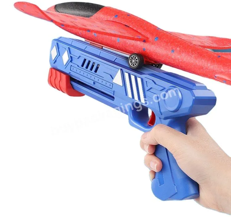 Outdoor Play Kids Glider Flight Flying Foam Airplane Shoot Gun Pistol Toys Children Catapult Plane Launcher Toy - Buy Airplane Toy Hand Throw Epp Airplane Foam Airplane Children's Toy Summer,Foam Rocket Launcher Toy,Missile Launcher Toy.