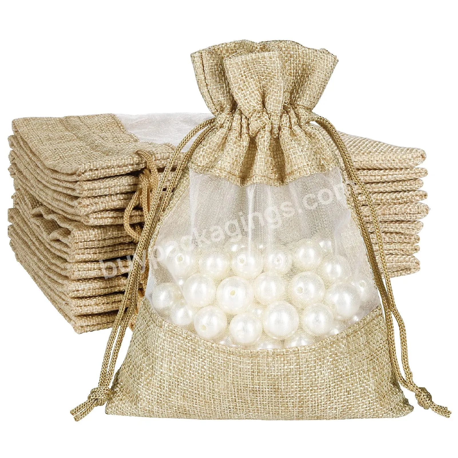 Package Burlap Sheer Bags Jute Fabric Drawstring Gift Bag Jewelry Pouches For Candy Wedding Party Favor Christ - Buy Customized Logo Burlap Bags,Drawstring Natural Burlap Bag,Jute Bag For Wedding Favors.