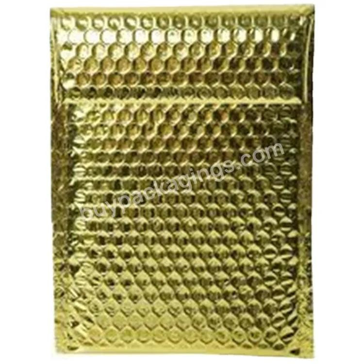 Padded Self Seal Shipping Mailing Waterproof Envelopes Bag Metallic Gold Bubble Mailers With Logo