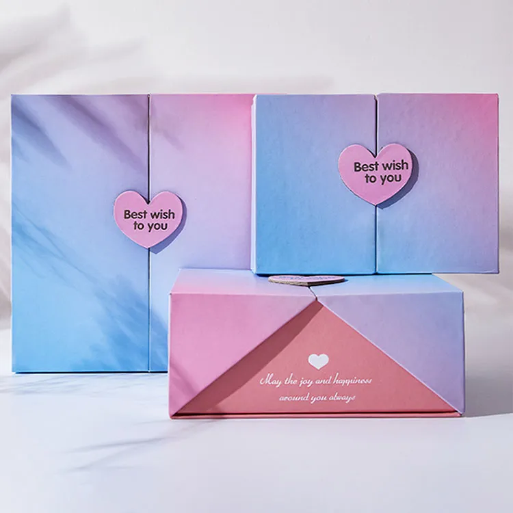 paper box Customize Rigid Flat Luxury Magnetic Folding Storage Paper Gift Box With Ribbon