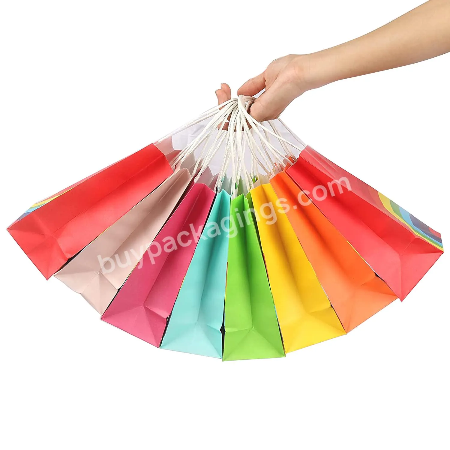 Party Favor Bags With Handles Birthday Gift Wedding Baby Shower And Party Supplies 8 Colors Colored Craft Gift Bags Candy Bags