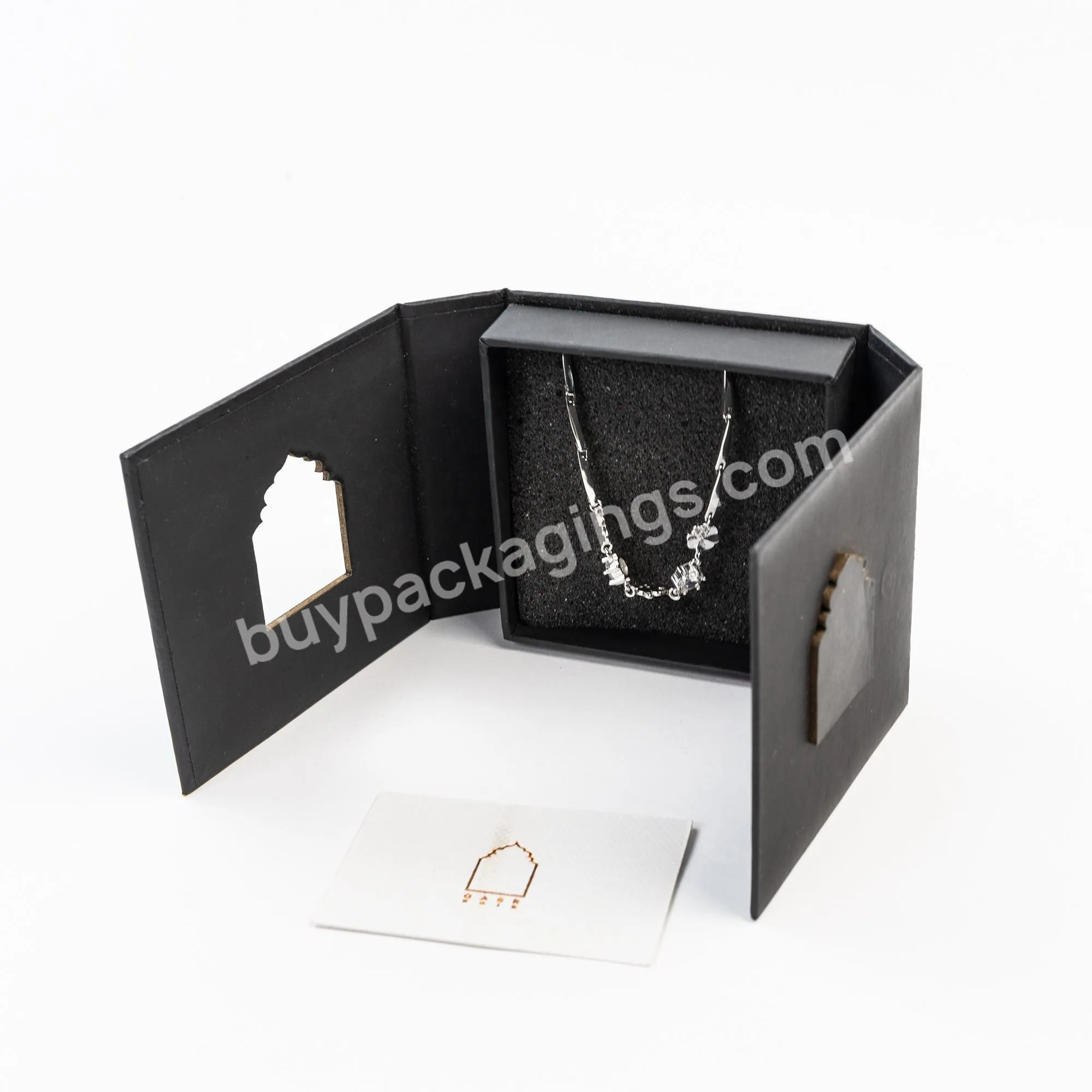 Personalised High Quality Tennis Bracelet Box Black Earring/necklace/bracelet/jewelry Packaging Jewellery Box Color Jewelry Box