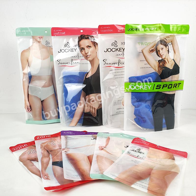 Personalized Zip Lock Bags Stand Up Paper Pouch Apparel Packaging Pouches Garment Packaging Bags For Clothes Sports Wear